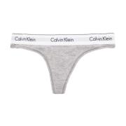 Zachte Katoenen String Ondergoed Calvin Klein , Gray , Dames