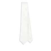 Witte Twill Weefsel Zelfstrik Slips Corneliani , White , Heren