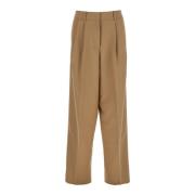 Beige Op Maat Gemaakte Wollen Broek Vrouw Michael Kors , Beige , Dames