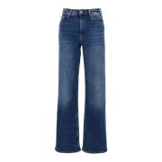 Blauwe Denim Jeans met Logopatch Adriano Goldschmied , Blue , Dames