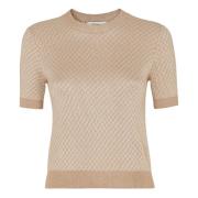 Iconische Beige Sweater met FF Motief Fendi , Beige , Dames