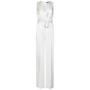 Witte Jumpsuit met Couture Strik Max Mara , White , Dames