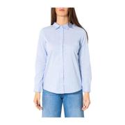 Blauwe Gestreepte Lange Mouw Blouse Jacqueline de Yong , Blue , Dames