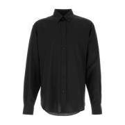 Lichte wollen shirt Nero Fendi , Black , Heren