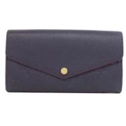 Pre-owned Leather wallets Louis Vuitton Vintage , Blue , Dames