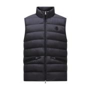 Zwarte Dons Gilet Lichtgewicht Moncler , Black , Heren