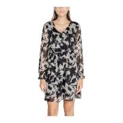 Bloemenprint Mini Jurk ZwartBeige Jacqueline de Yong , Multicolor , Da...