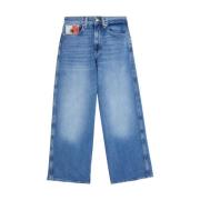 Bootcut Jeans met Logo Applique Tommy Hilfiger , Blue , Dames