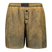 Zijden Bruine Gewassen Shorts Lente-Zomer 2025 MM6 Maison Margiela , B...