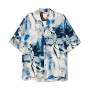 Multicolor oversized shirt met korte mouwen PS By Paul Smith , Multico...