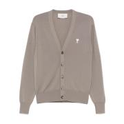 Stijlvolle Dove Grey Cardigan Sweater Ami Paris , Gray , Heren