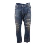 Heren Versleten Denim Jeans Dolce & Gabbana , Blue , Heren