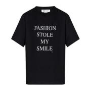 T-shirt met print Victoria Beckham , Black , Dames