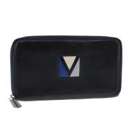 Pre-owned Leather wallets Louis Vuitton Vintage , Blue , Dames