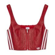 Nep lederen top Adidas Originals , Red , Dames