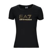 Zwarte T-shirt met Stampa modello 8Ntt67 Emporio Armani EA7 , Black , ...