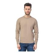 Beige Crewneck Sweater K-Way , Beige , Heren