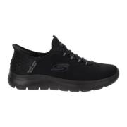 Heren Stoffen Sneakers Skechers , Black , Heren