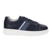 Leren Heren Sneakers Moderne Actieve Stijl Nerogiardini , Blue , Heren