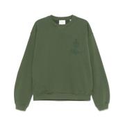 Khaki Sweatshirt met Zakken Frame , Green , Heren