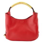 Rode leren handtas Lente-Zomer 2025 Moschino , Red , Dames