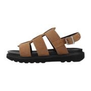 Stijlvolle platte sandalen voor vrouwen Kickers , Brown , Dames