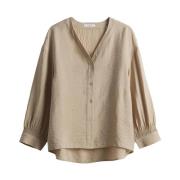 Lange Mouw Blouse Failani Opus , Beige , Dames