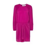 Orchidee Paarse Crepe Pofmouw Jurk Isabel Marant Étoile , Purple , Dam...