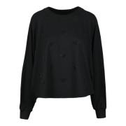 Stijlvolle Sweater met Viscosemix Emporio Armani , Black , Dames