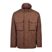 Field Jacket met Rits en Drukkers Dondup , Brown , Heren