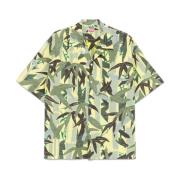 Groene Camp Kraag Shirt Korte Mouwen Kenzo , Green , Heren