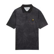 SS Polo Shirts Contour Gedrukt poloshirt Lyle & Scott , Black , Heren