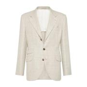 Deconstructed Jacket voor Mannen Brunello Cucinelli , Beige , Heren