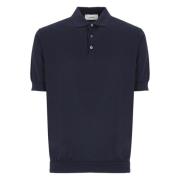 Blauw Katoenen Poloshirt voor Mannen Lardini , Blue , Heren