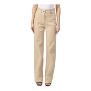 Beige Casual Broek met Dubbele Knoop Hugo Boss , Beige , Dames