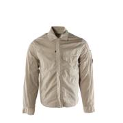 Beige Overshirt Chrome-r Stijl C.p. Company , Beige , Heren