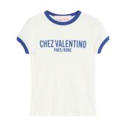 Patroon T-shirt en Polo Collectie Valentino Garavani , White , Dames