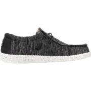 Laced Shoes Hey Dude , Black , Heren