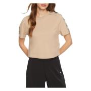 Britney Crop Tee in Beige Katoen Guess , Beige , Dames