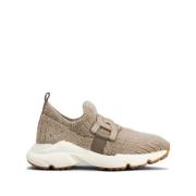 Beige Gebreide Chain-Link Sneakers Tod's , Beige , Dames