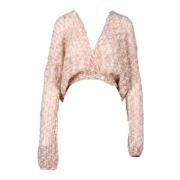 Mohair Blend Cardigan Forte Forte , Pink , Dames