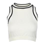 Gebreide top in katoen-viscose mix Max Mara , White , Dames