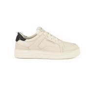 Klassieke Sneakers van Leer en Polyester Emporio Armani , Beige , Here...