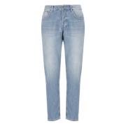 Lichtblauwe katoenen jeans voor mannen Dondup , Blue , Heren