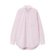 Roze Button-Up Shirt met Logo T by Alexander Wang , Pink , Dames