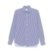 Navy Blue Button-Up Shirt Barba , Blue , Heren