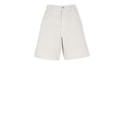 Bermuda Shorts met riemlussen Fay , Beige , Dames