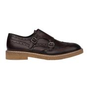 Bruine Dubbele Monnik Leren Schoenen Exton , Brown , Heren