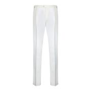 Witte Broek Hoge Taille Strak Ontwerp Lardini , White , Heren