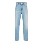 Carpenter fit 5-pocket indigo denim broek Iceberg , Blue , Heren